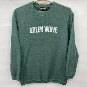 Tulane‎ Green Wave Crew Neck Sweatshirt NCAA Terry Material Size Medium Unisex